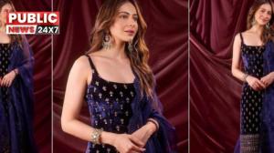 ಸ್ಟಾರ್ ಸಮರ್ ಫ್ಯಾಷನ್ 2026: ರಕುಲ್‌ ಸ್ಟ್ರಾಪ್ ವೆಲ್ವೆಟ್ ಕುರ್ತಾ ಲುಕ್‌ನಲ್ಲಿ ಹಾಟ್ 